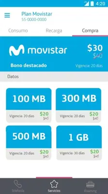 Movistar MX android App screenshot 2